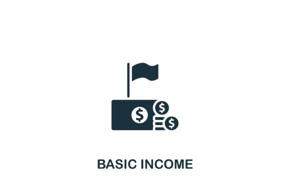 Basic Income Icon: A Modern Graphic Design Asset for Content Publishers