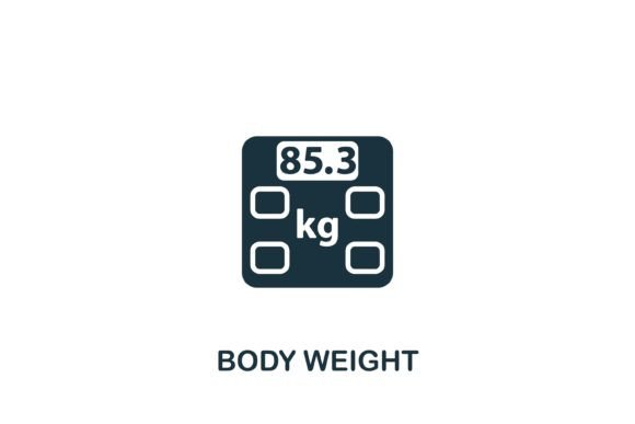 Body Weight Icon: A Modern Graphic Design Asset for Content Publishers