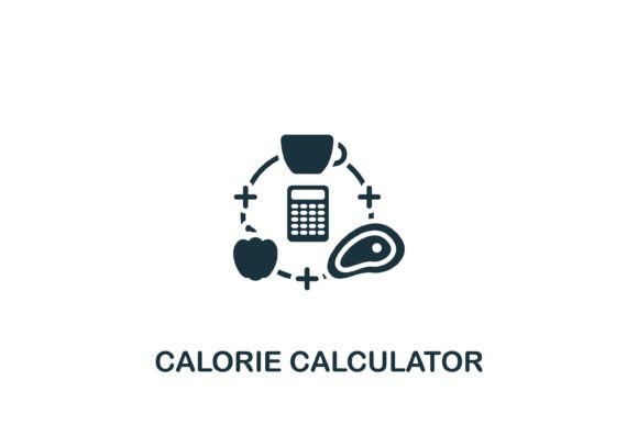 Calorie Calculator Icon Graphics for Digital Sellers