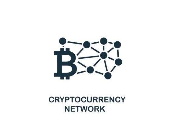 Cryptocurrency Network Icon Graphics