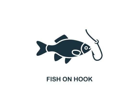 Fish On Hook Graphics for Digital Sellers