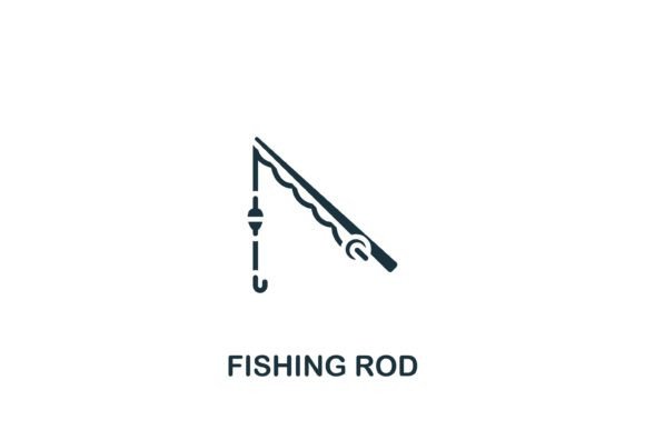 Fishing Rod Graphics for Modern Branding
