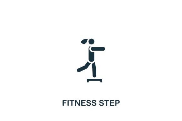 Fitness Step Icon Graphics for Modern Web Design