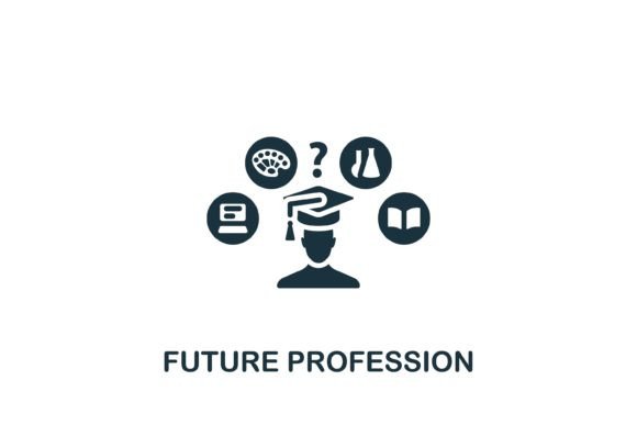 Future Profession Icon: A Modern Graphic Asset for Creative Projects