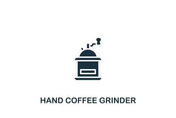 Hand Coffee Grinder Icon: A Versatile Graphic Design Asset