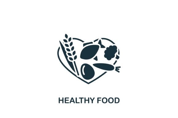 Healthy Food Icon Graphics for Digital Sellers