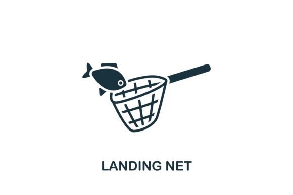 Landing Net Icon Graphics for Local Business Branding