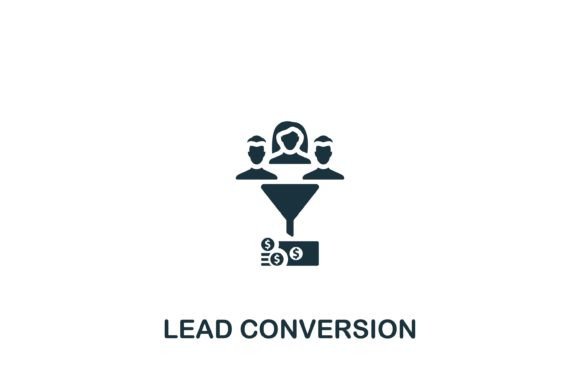 Lead Conversion Icon: A Modern Graphic Asset for Branding and Marketing