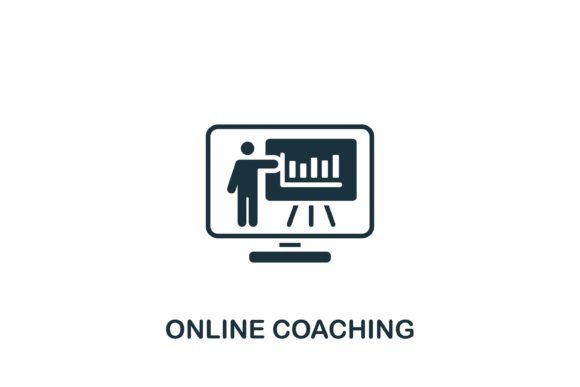 Online Coaching Icon: A Graphic Asset for Modern Branding