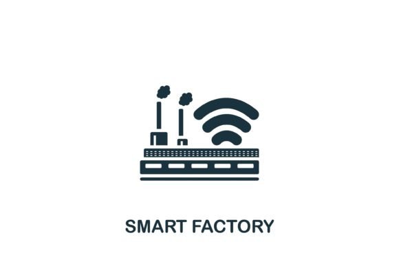 Smart Factory Icon: A Modern Graphic Design Asset for Content Publishers