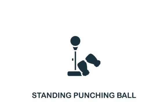 Standing Punching Icon Graphics