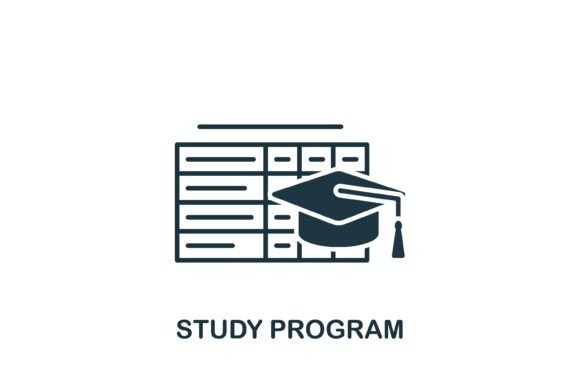 Study Program Icon: A Versatile Graphic for Modern Design