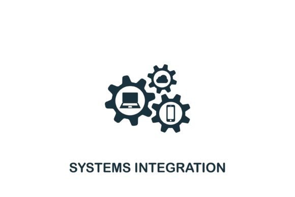 Systems Integration Icon Enhances Modern Web Design